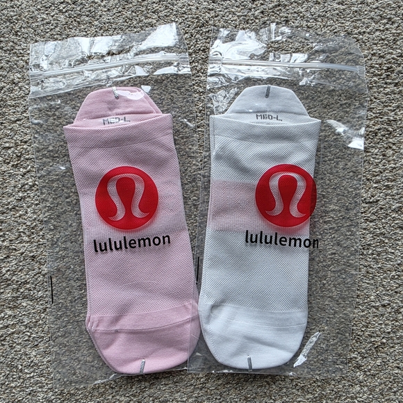 lululemon athletica Womens Athletic Socks in Pink and White - Picture 1 of 2